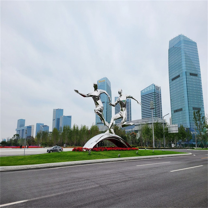 大型不锈钢地标景观类雕塑